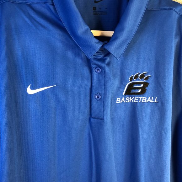 Nike Polo Shirt Men's XL Blue Embroidered Basketball Logo Comfort CI4470-480 - Picture 5 of 12